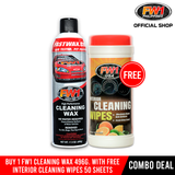COMBO Bundle! FW1 Cleaning Wax 496g. with a FREE FW1 Interior Cleaning Wipes (50 sheets)