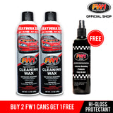 BUY 2 FW1 Cleaning Wax 496g. GET a FREE FW1 Hi Gloss Protectant 250ml.